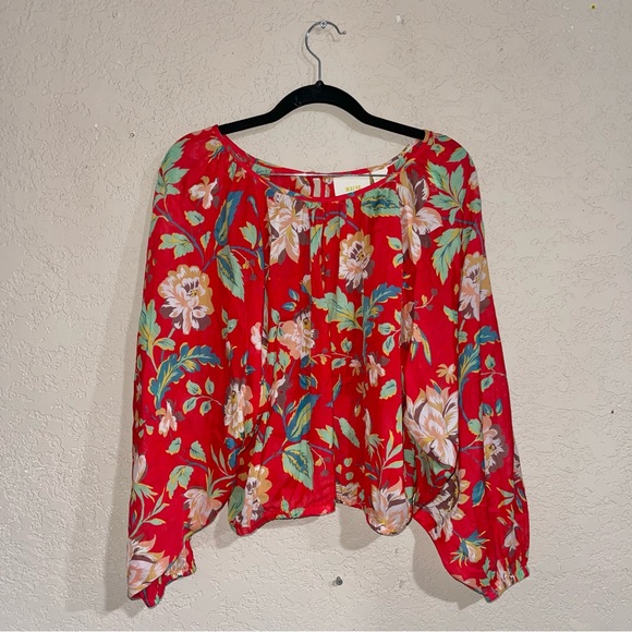 Anthropologie Maeve | Lake House Floral Top Size: XS - Picture 2 of 5